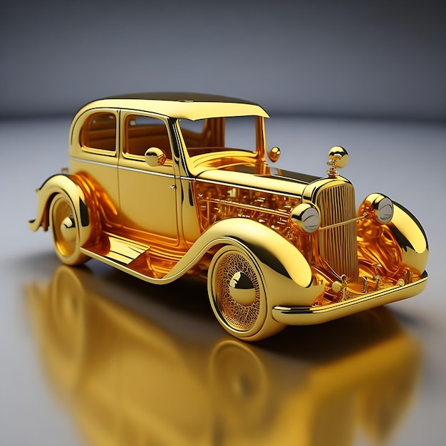 Gold Made Toy Car