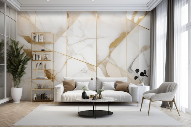 Gold marble Golden luxury wall Generate Ai