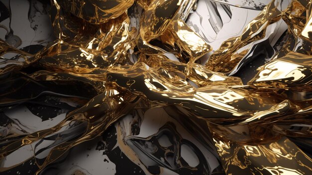 Gold and marble render generative ai