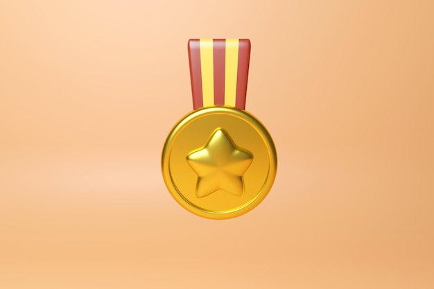 gold medal in 3d rendering design.