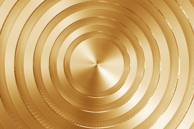 Золотой металлический фон Матовая металлическая текстура 3d рендеринг