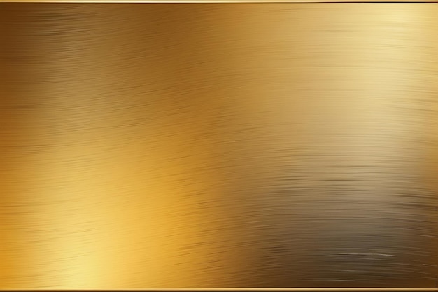 Photo gold metal brushed background or texture of brushed steel plate with reflections iron plate