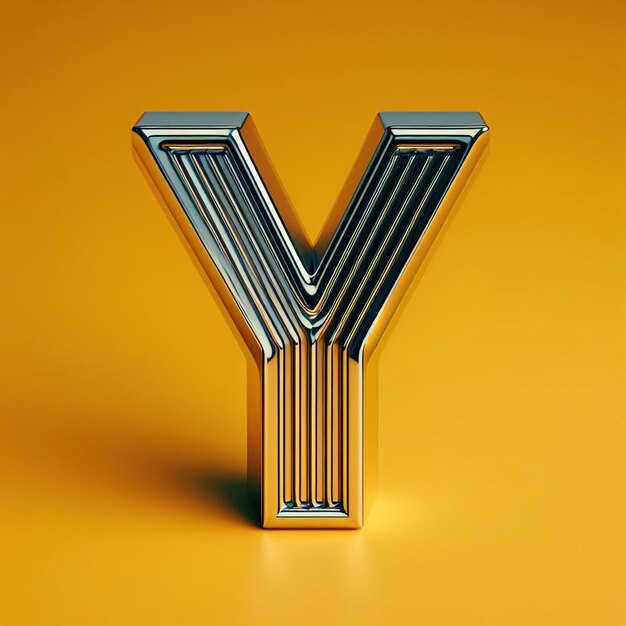 gold metal letter gold metal letter Y