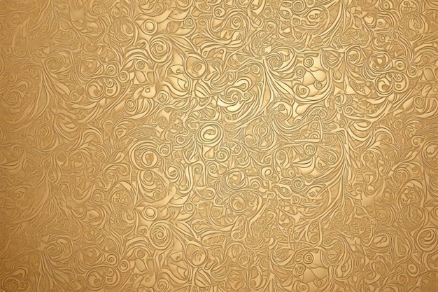 Gold metal texture with floral pattern Abstract background and texture for design