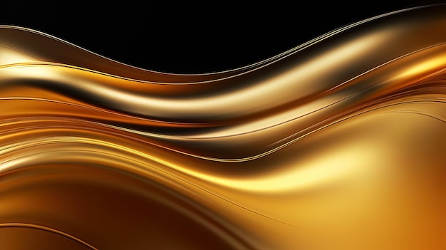 Gold metallic abstract background ai generative