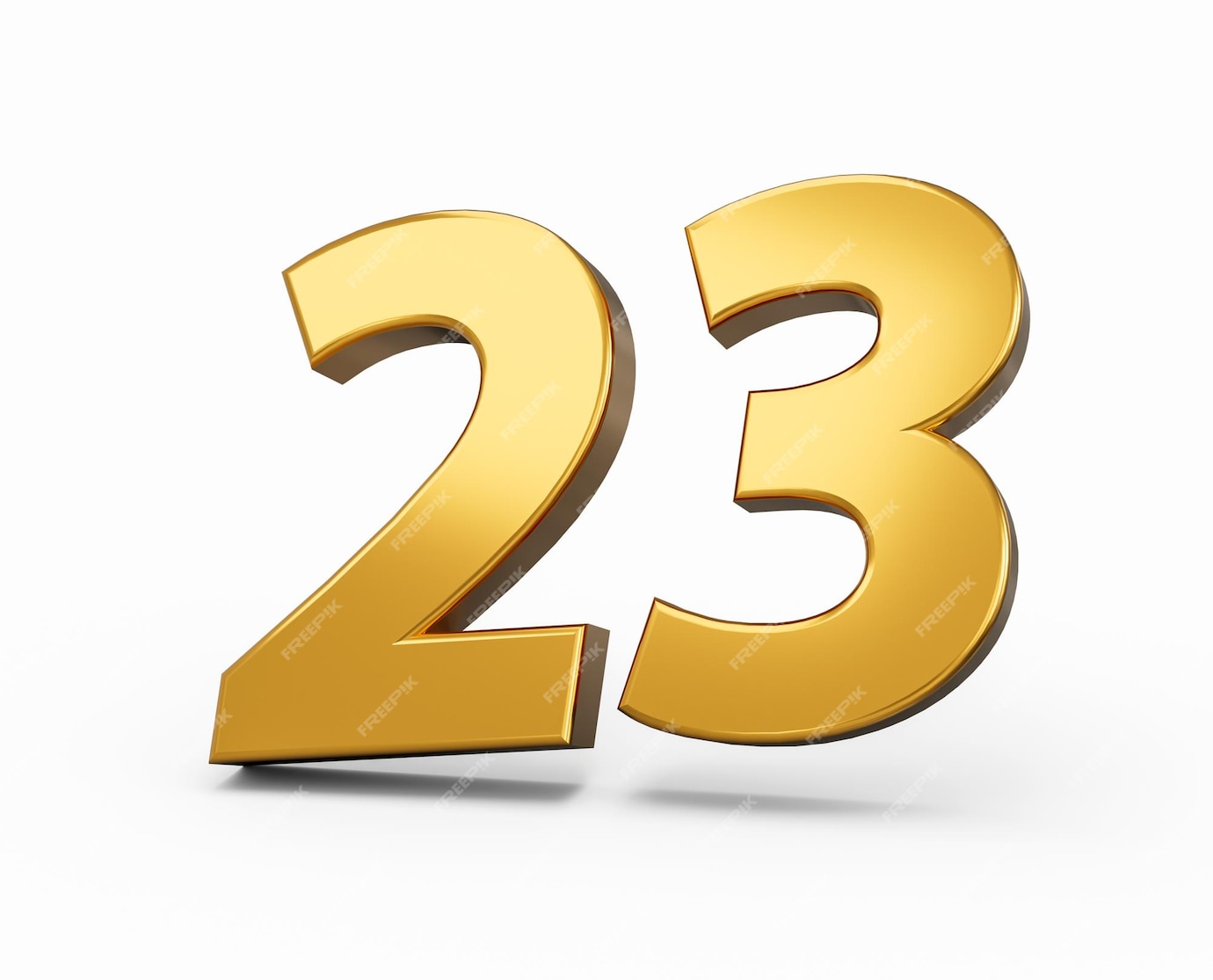 Premium Photo | Gold number 23 twenty three isolated white background ...