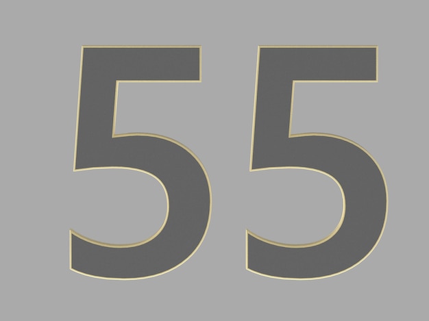 Gold number digit 3d illustration one two three