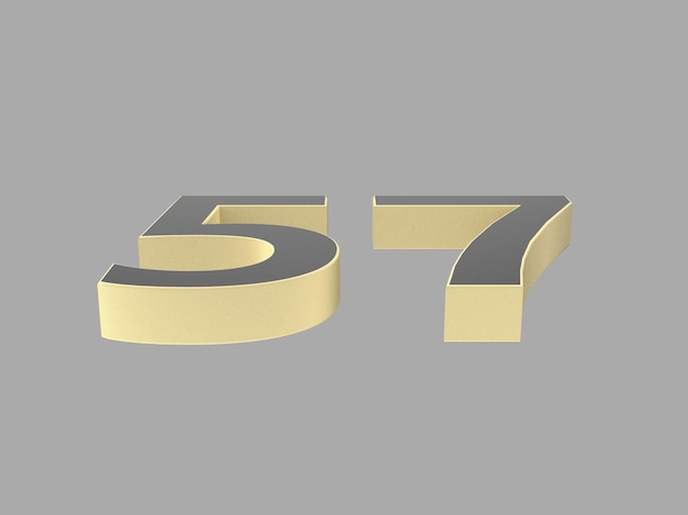 Photo gold number digit 3d illustration one two three