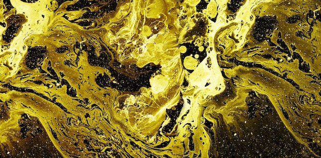 Gold oil paint abstract background texture.