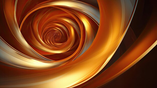 A gold and orange abstract painting with a gold background.