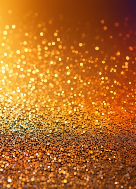 Gold orange glitter background