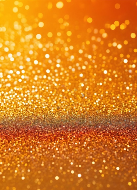 Gold orange glitter background