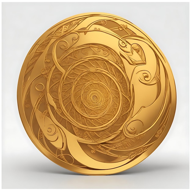 Gold ornament coin