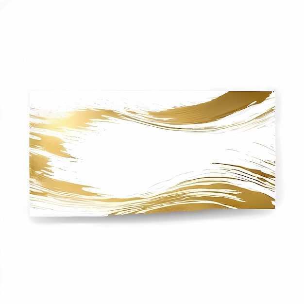 Foto sfondo bianco con pennello dorato