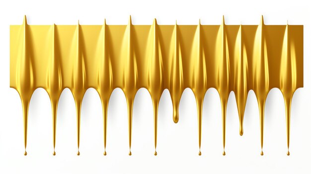 a gold paint dripping down