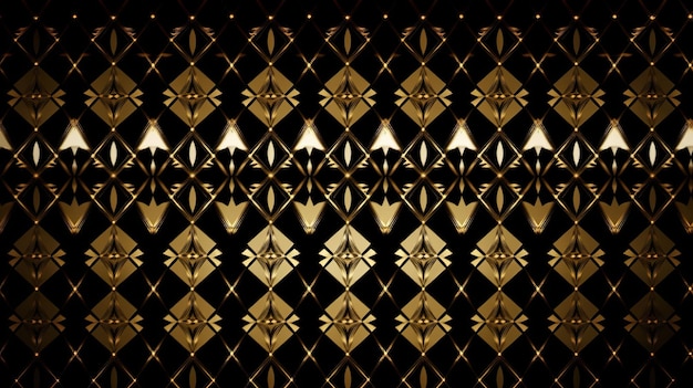 Gold pattern on a black background