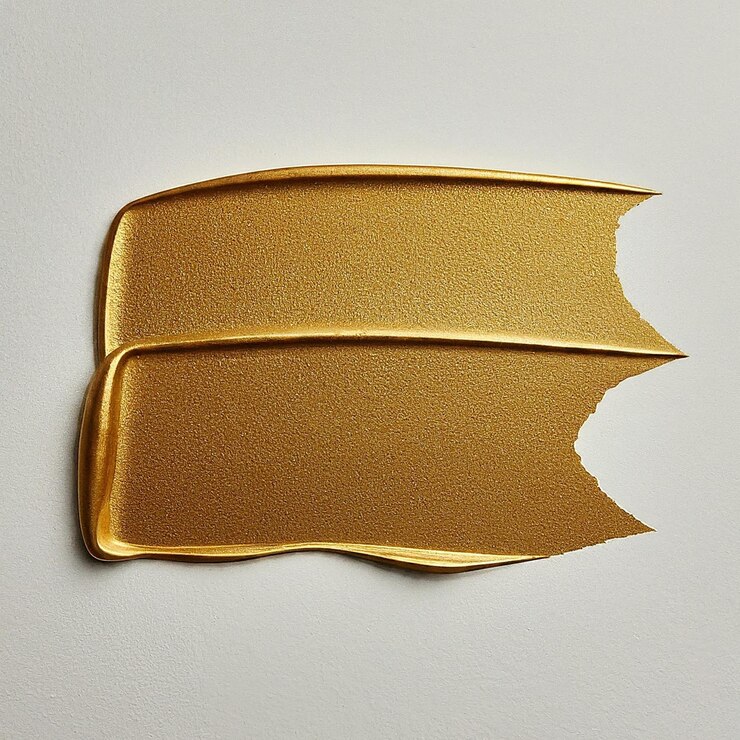 Photo a gold piece of paper has a hole in it
