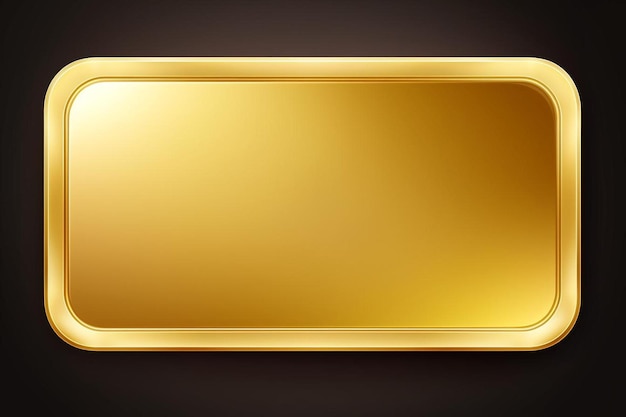 a gold plate with a gold border