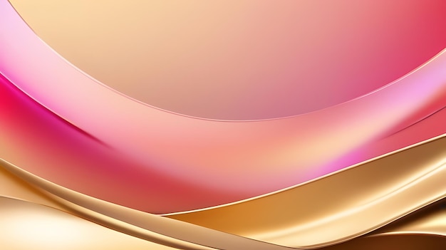 Foto una piastra d'oro con uno sfondo rosa e un colore oro