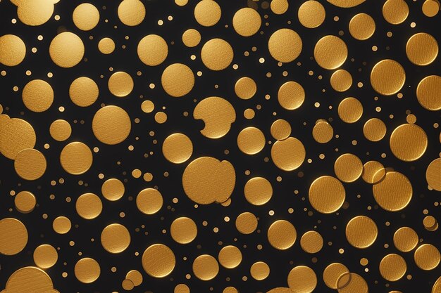 Photo gold polka dots seamless pattern background