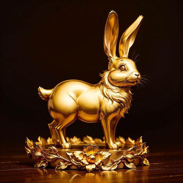 A gold rabbit