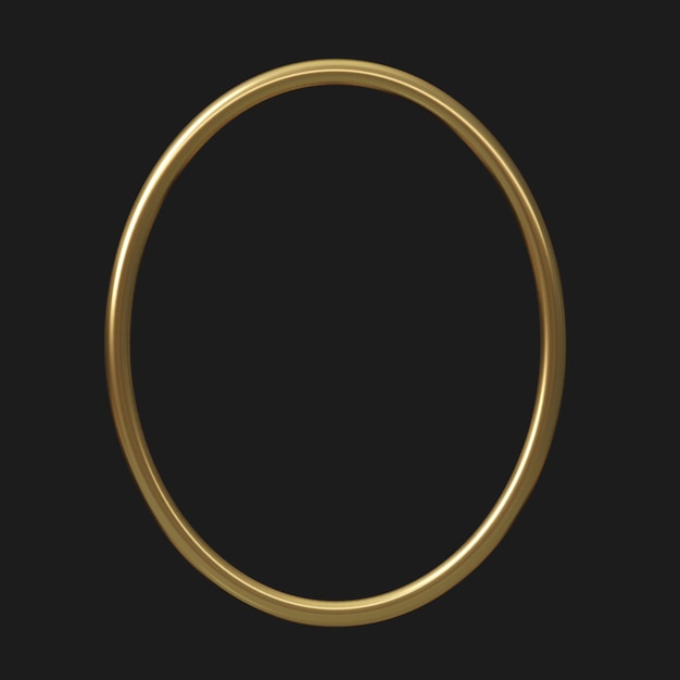 Gold ring frame isolate template