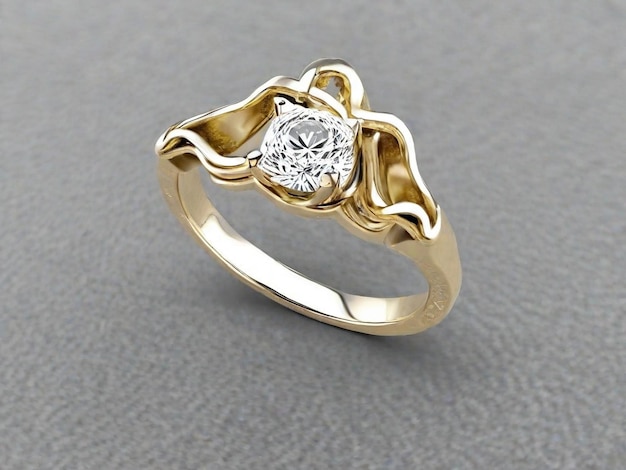 gold ring with diamonds