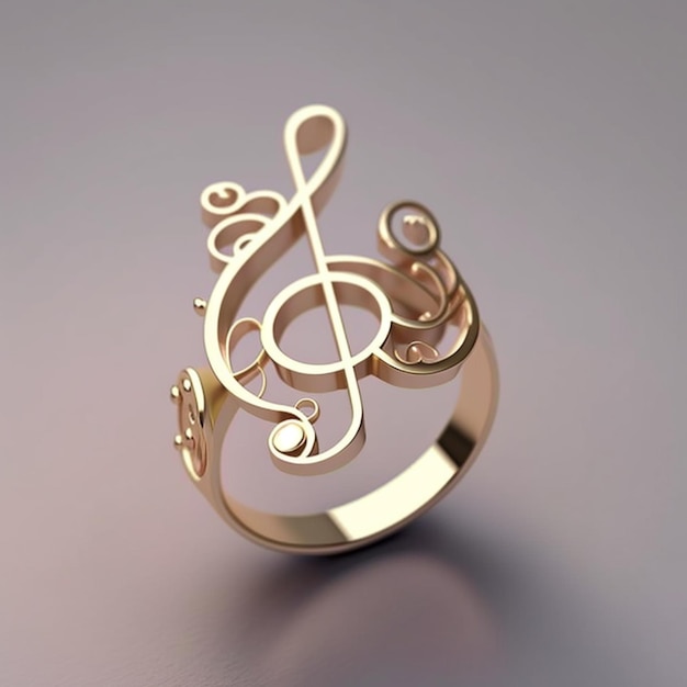 Musical Note Ring with Austria Crystals | Music Jewellery Online