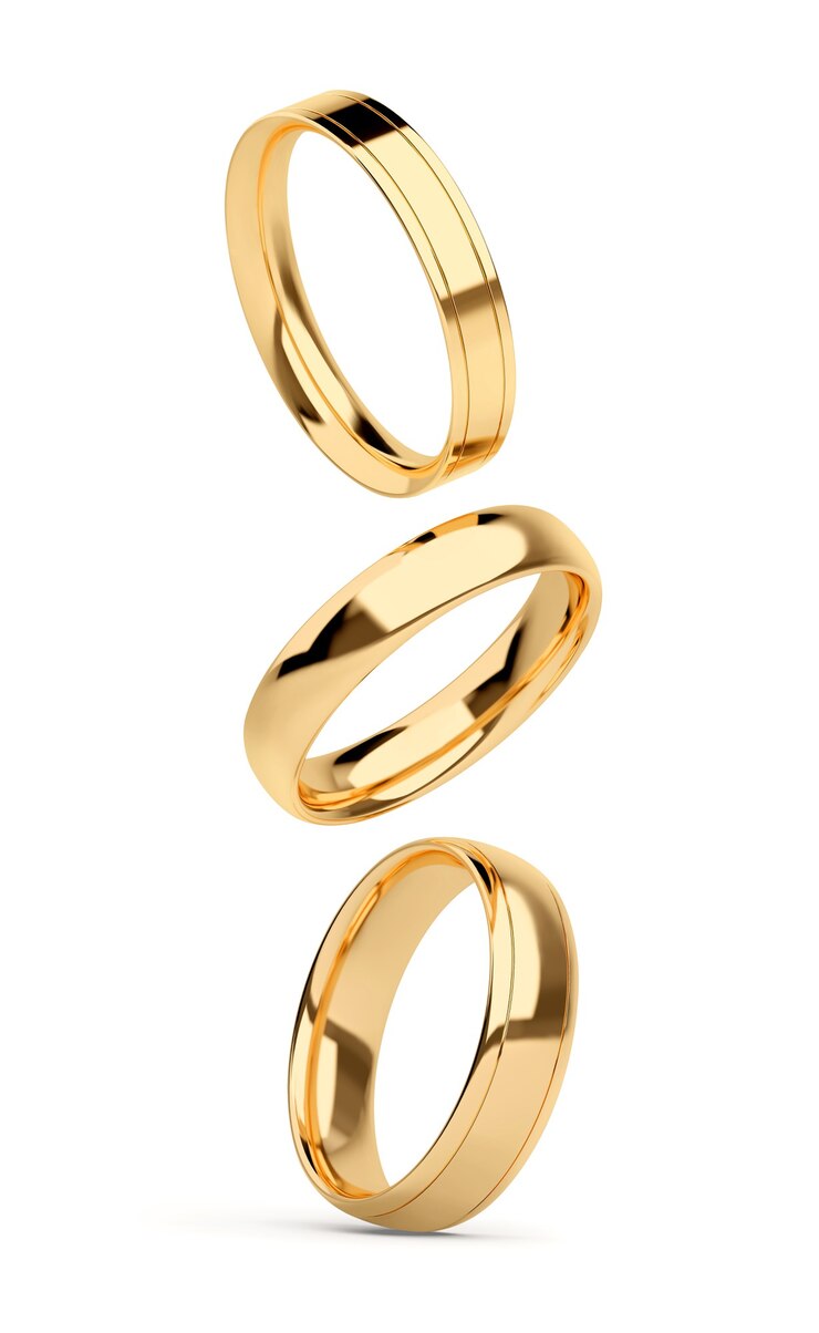 Photo gold rings falling