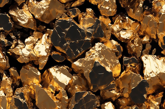 Premium AI Image | Gold rocks background