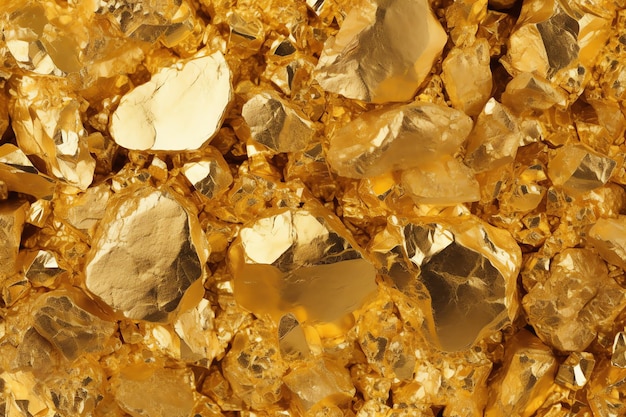 Gold rocks background