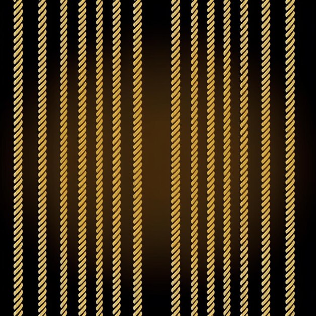 A gold rope on a black background generative ai