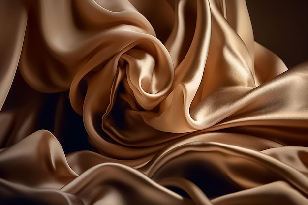 Gold silk abstract Aesthetic background AI generated