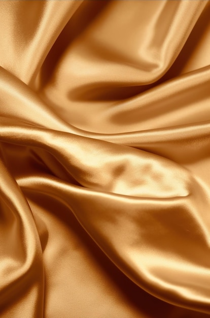 Gold silk fabric that is very soft and has a soft soft sheen.