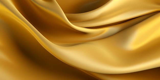 Gold silk satin background elegant wavy fold by generative ai tools