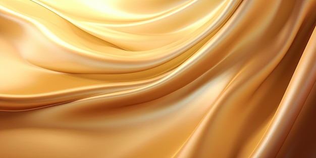 Gold silk texture background luxury golden fabric pattern generative AI