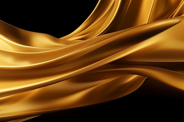 Gold silk in the wind