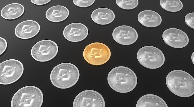 Золото и серебро Binance cions черный фон