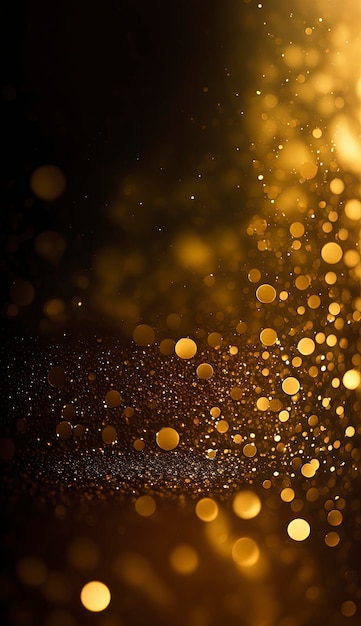 gold and silver flying glitter texture background