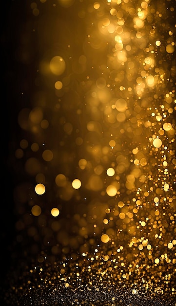 gold and silver flying glitter texture background