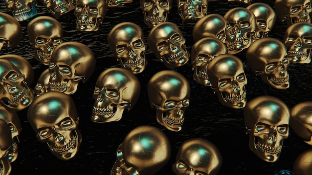 Gold Skull Background