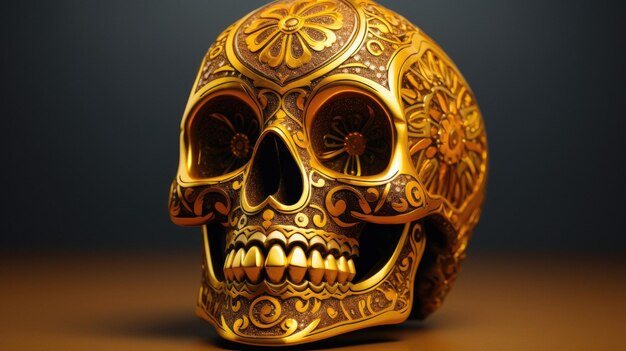 a gold skull from the collection of the gold and silver.