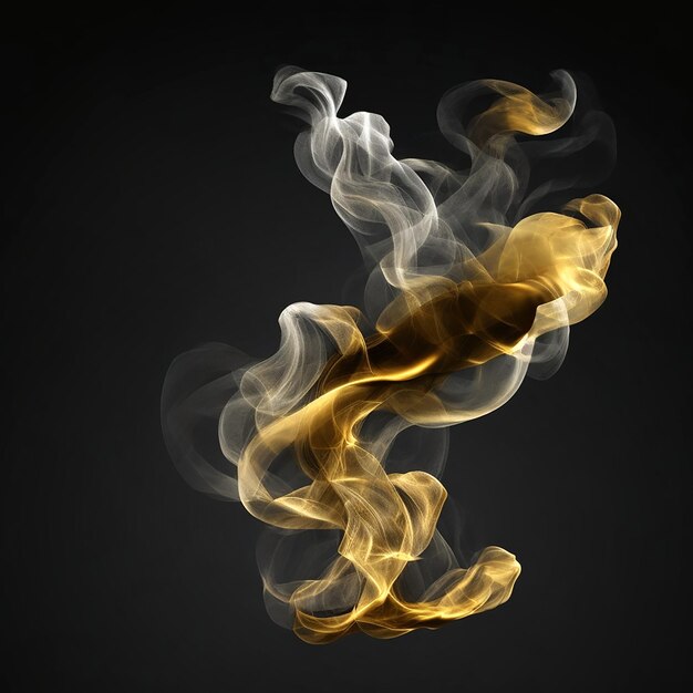 Photo gold smoke cloud