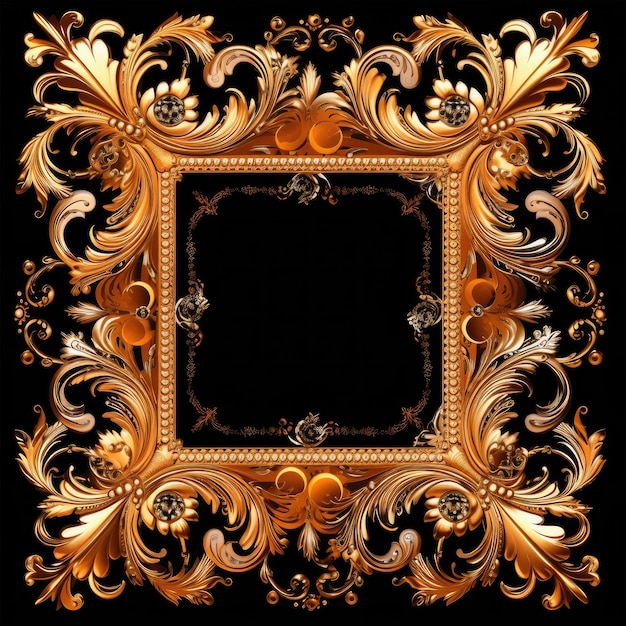 Gold square frame