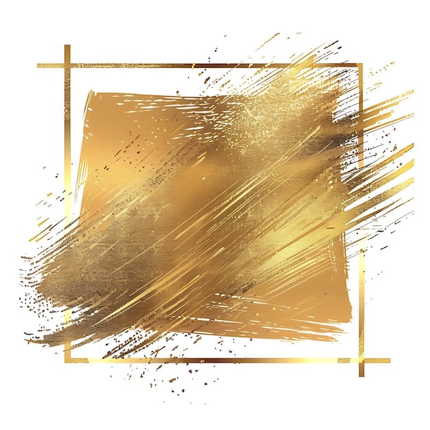 Photo a gold square with a brown background with a gold frame