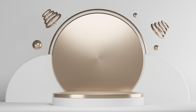 gold stage podium decoration suitable for products