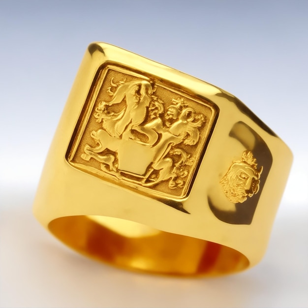 gold stamp ring illustration