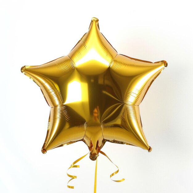 Photo gold star balloon for party isolated