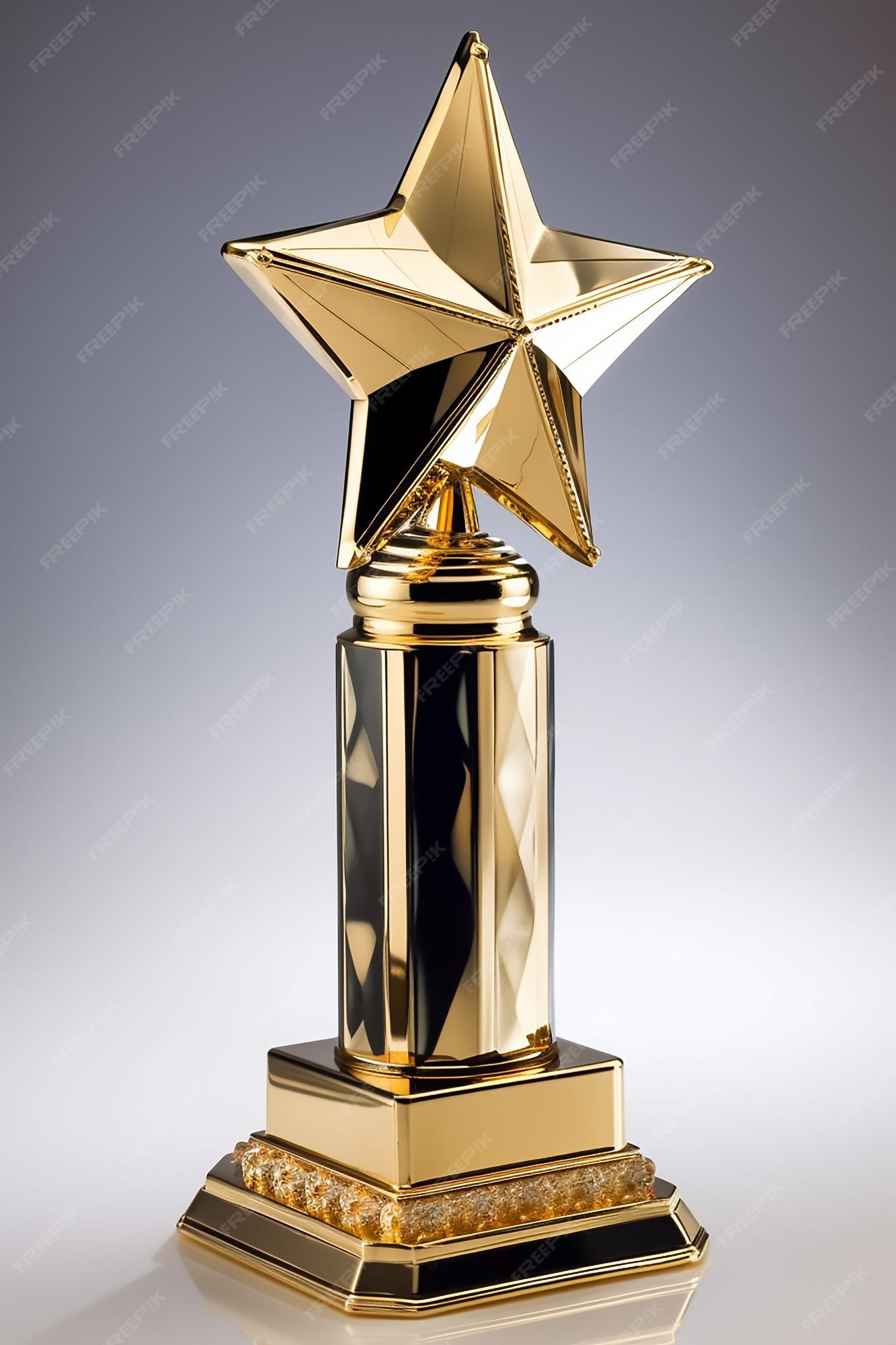 Premium Photo | A gold star trophy with the word star on it