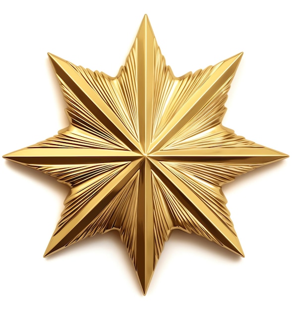 A gold star with a pointed center